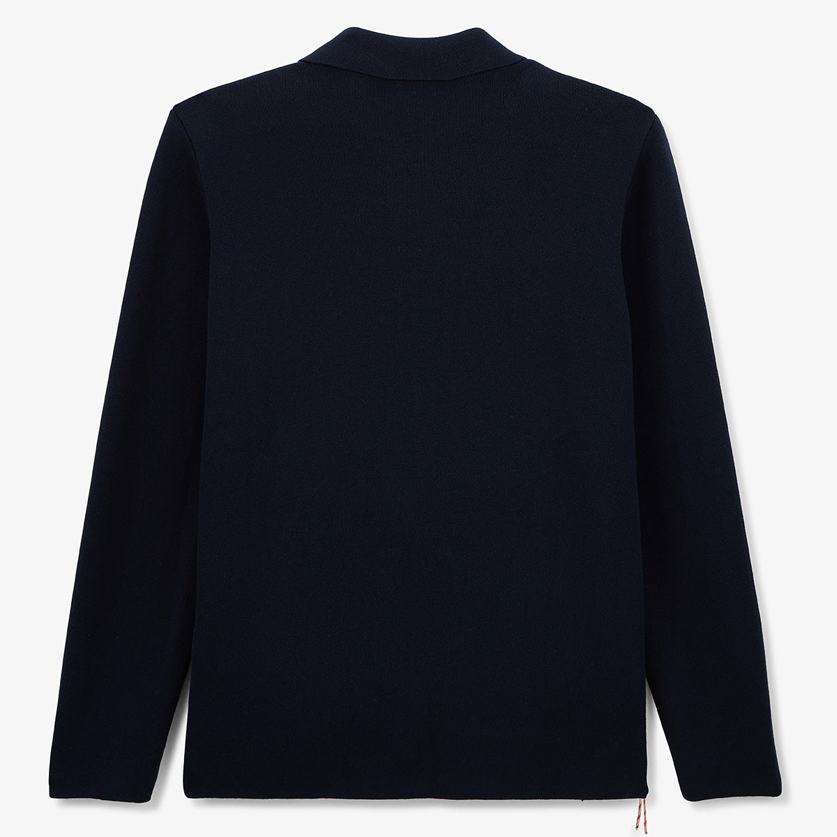Men's navy blue Monza cotton long-sleeved zip-up cardigan by SERGE BLANCO