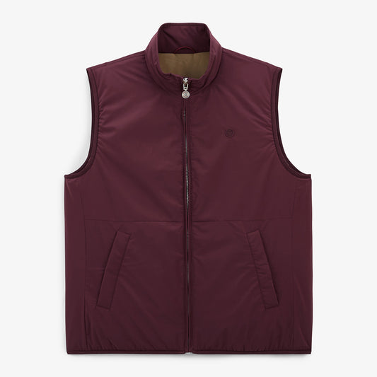 Men's Daytona Ultralight Sleeveless Vest in Merlot Red by SERGE BLANCO