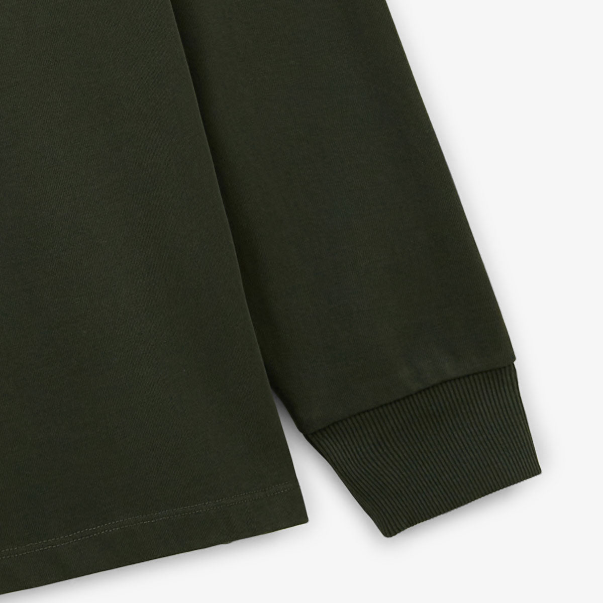 Long-sleeved English green cotton rugby shirt for men SERGE BLANCO