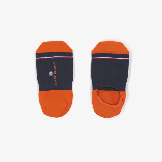 Pack of 3 pairs of apricot orange invisible socks by SERGE BLANCO