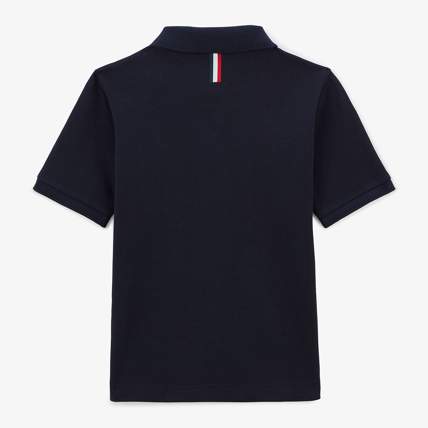 Dark Blue Cotton Short-Sleeved Junior Polo Shirt SERGE BLANCO