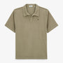 Lane Short Sleeve Polo Shirt in Teak Green Cotton Terry Cloth for Men SERGE BLANCO