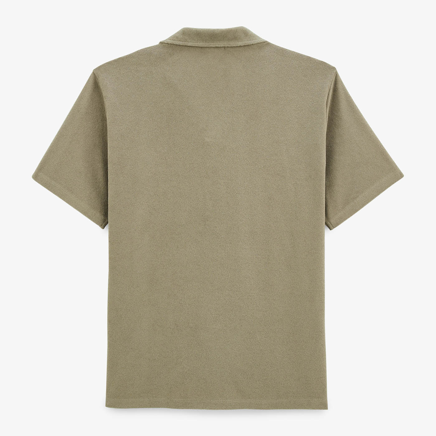 Lane Short Sleeve Polo Shirt in Teak Green Cotton Terry Cloth for Men SERGE BLANCO