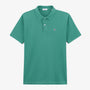Lucas Short-Sleeved Piqué Polo Shirt in Turquoise Blue Cotton, Loose Fit, Men's SERGE BLANCO