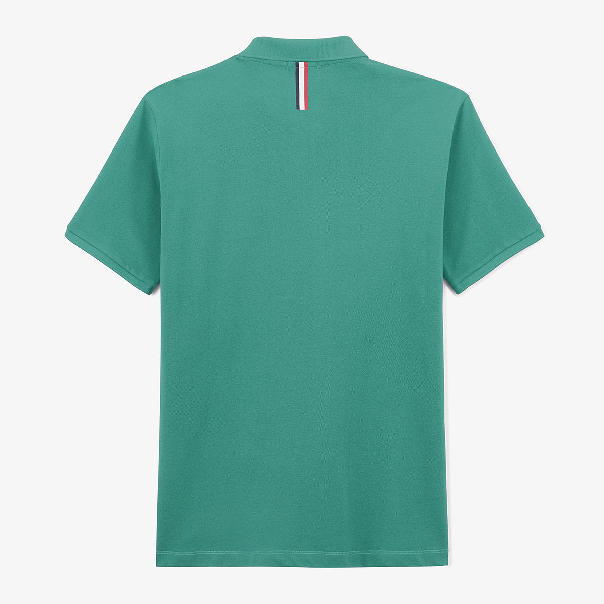 Lucas Short-Sleeved Piqué Polo Shirt in Turquoise Blue Cotton, Loose Fit, Men's SERGE BLANCO