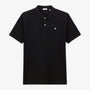 Men's Lucas Black Cotton Short-Sleeved Piqué Polo Shirt SERGE BLANCO