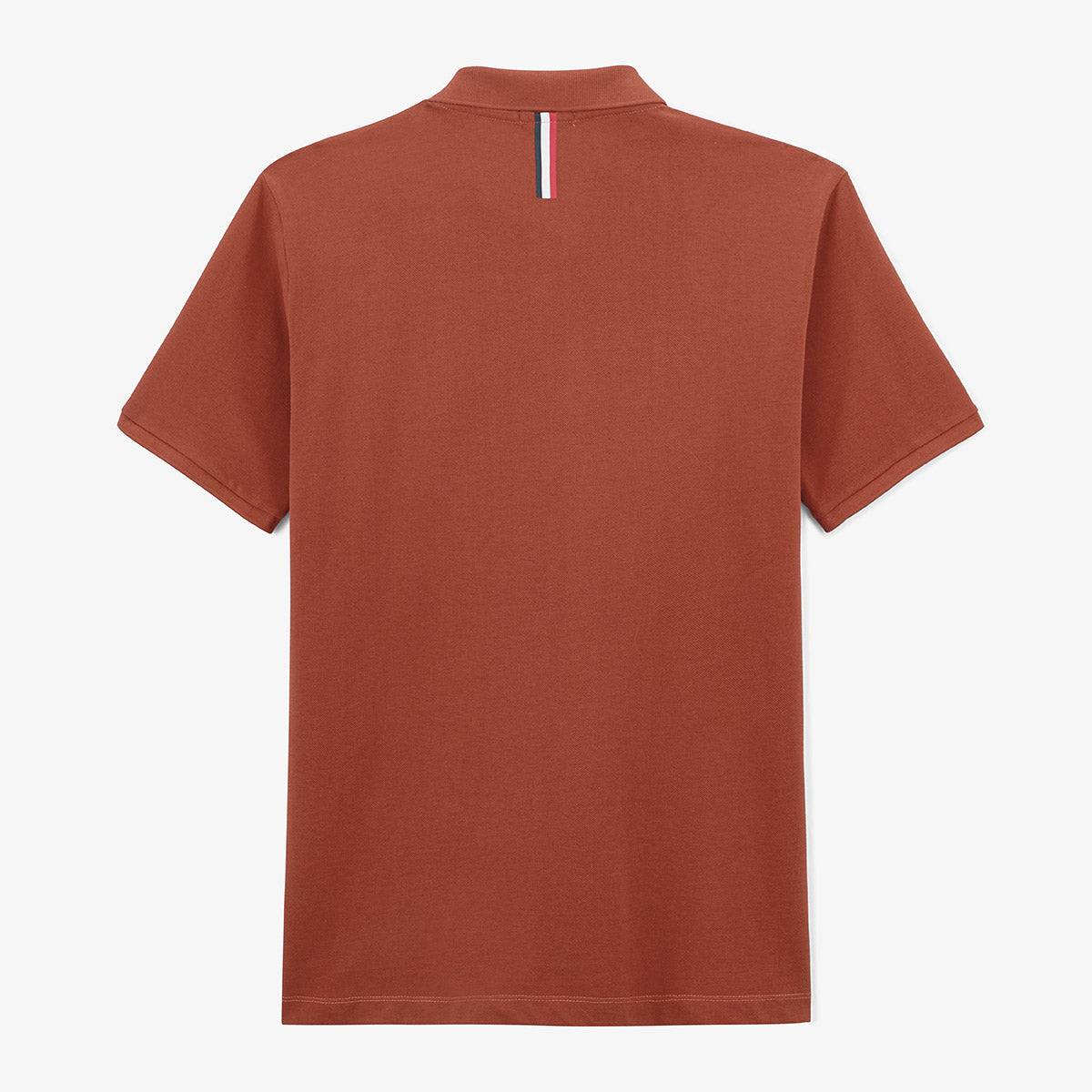 Lucas Rust Orange Cotton Short-Sleeved Piqué Polo Shirt, Loose Fit, Men's SERGE BLANCO