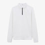 Men's Lindsay White Long-Sleeved Cotton Piqué Polo Shirt with Zip SERGE BLANCO