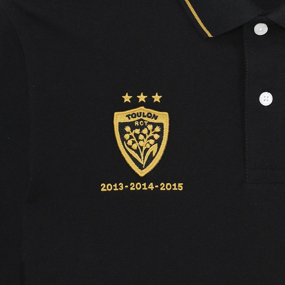 RCT Triple European Cup Polo Shirt Black Men's SERGE BLANCO