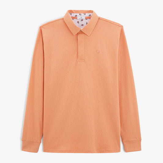 Loevan Long Sleeve Polo Shirt with Coral Cotton Polo Collar for Men SERGE BLANCO