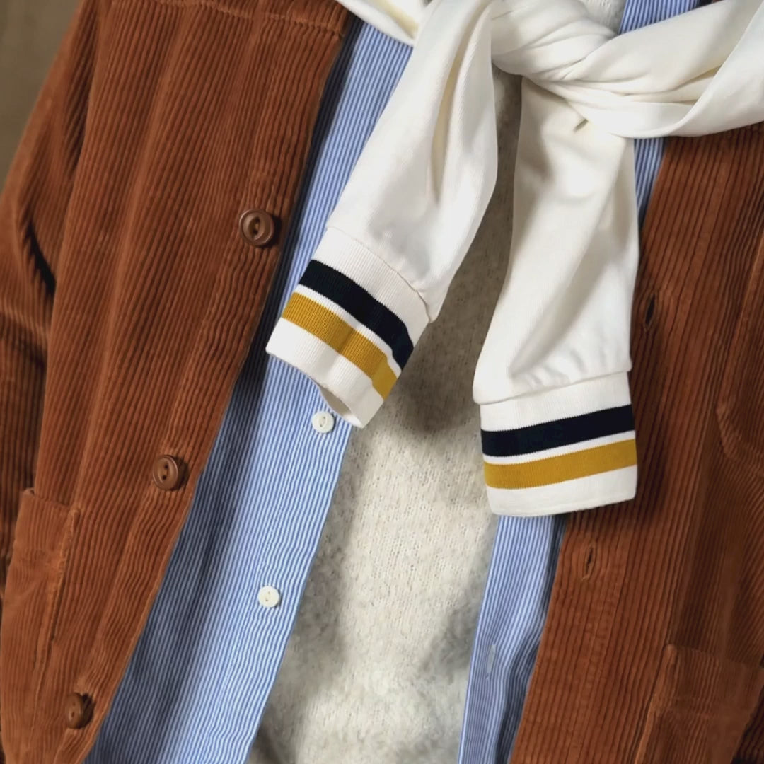 Wilfried hazelnut brown velvet Worker jacket