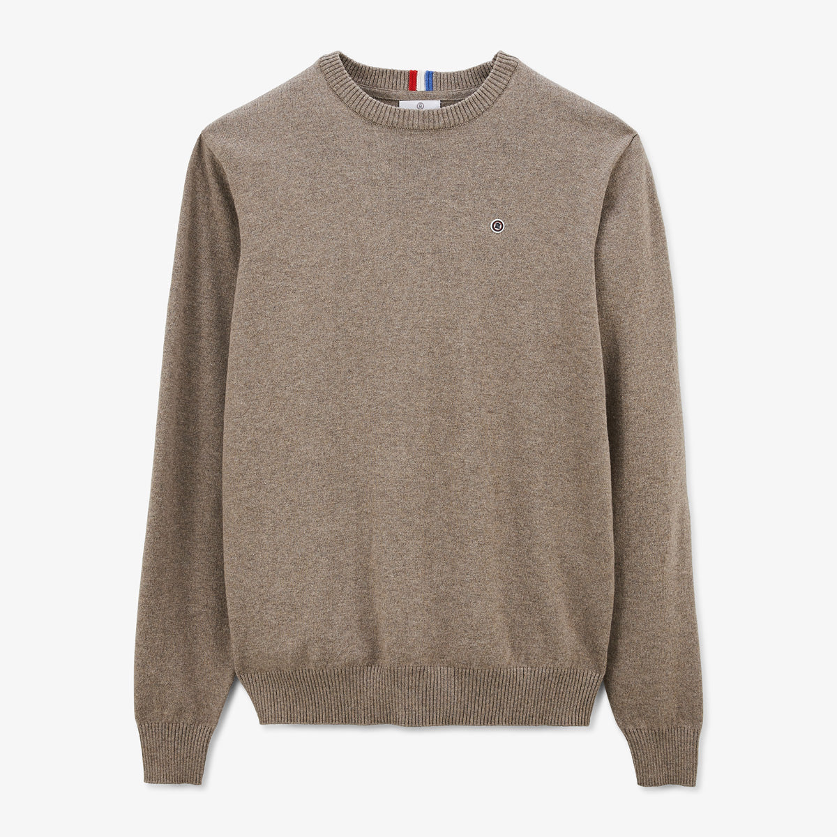 Maximus Men's Brown Shitake Cotton and Wool Sweater SERGE BLANCO
