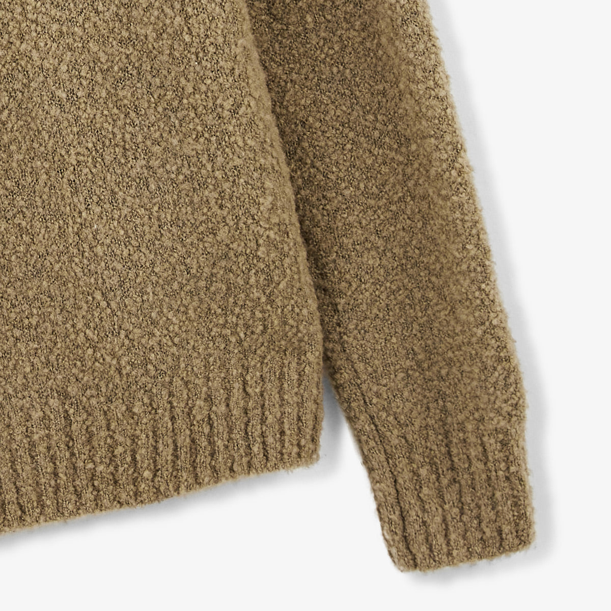 Masao Men's Beige Bouclé Wool Sweater SERGE BLANCO
