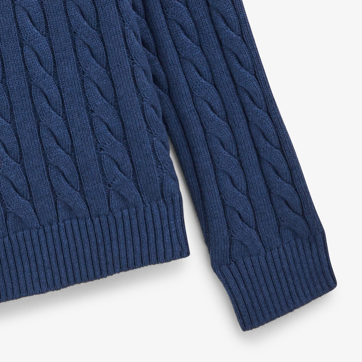 Mathéo Men's Blue Cable Knit Sweater SERGE BLANCO