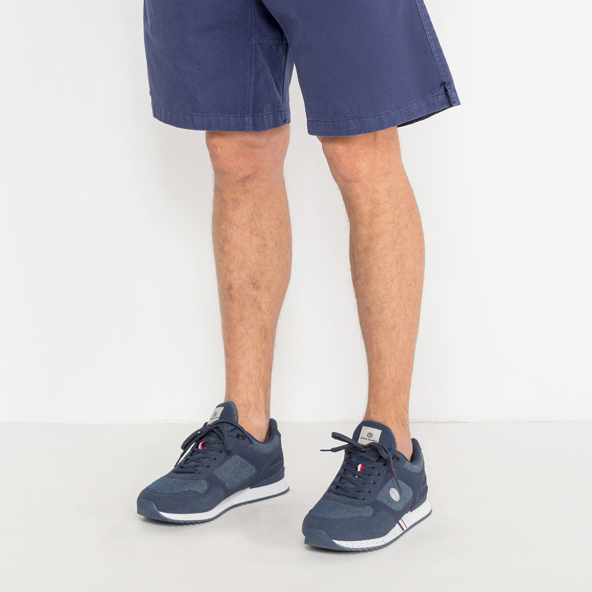 SERGE BLANCO Men's Chamonix Vintage Navy Blue Sneakers