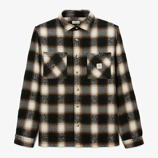 Clovis black checked overshirt for men SERGE BLANCO