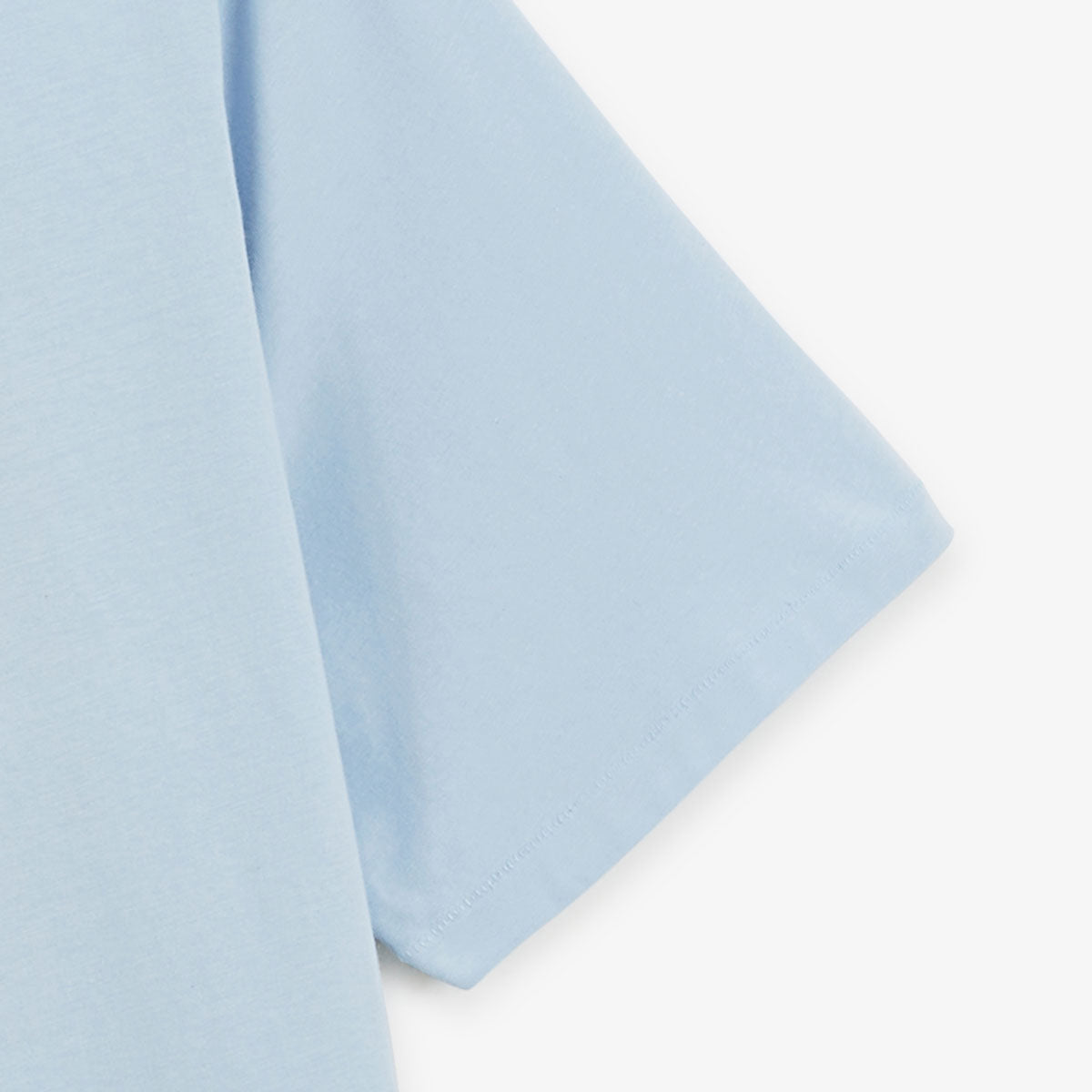 Men's Sky Blue Cotton Jersey Round Neck T-Shirt with Back Print SERGE BLANCO