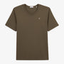 Theo round neck T-shirt in clay brown cotton MEN SERGE BLANCO