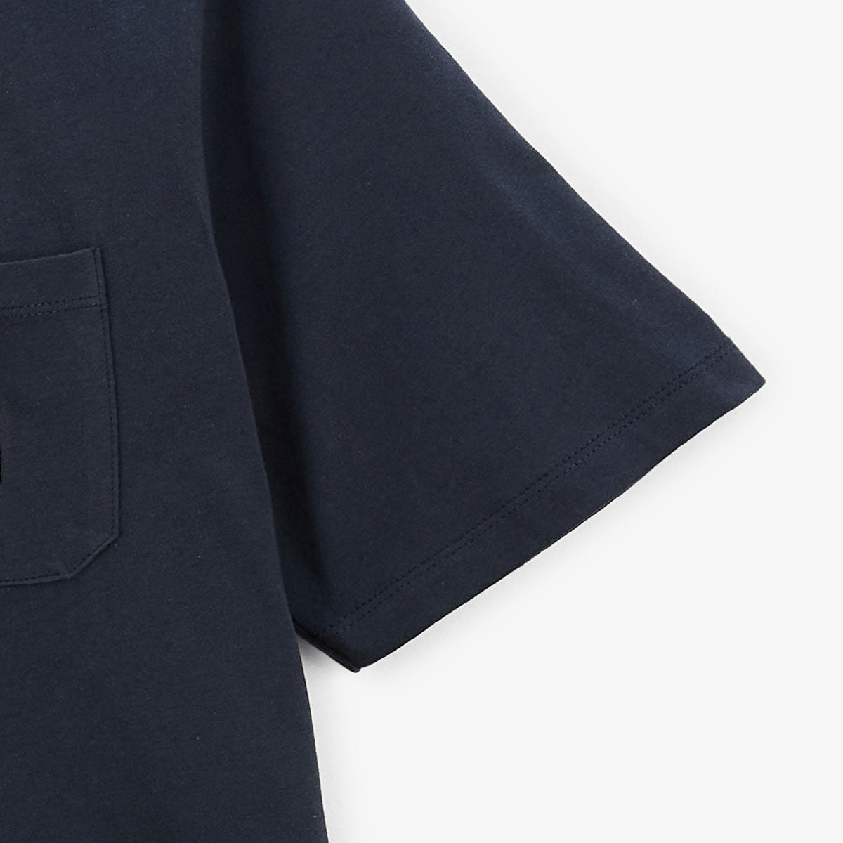 Dark Navy Blue Cotton Short Sleeve T-Shirt PLAY Chest Pocket Men SERGE BLANCO