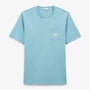 PLAY Men's Short-Sleeved Cotton T-Shirt in Glacier Blue with Chest Pocket SERGE BLANCO
