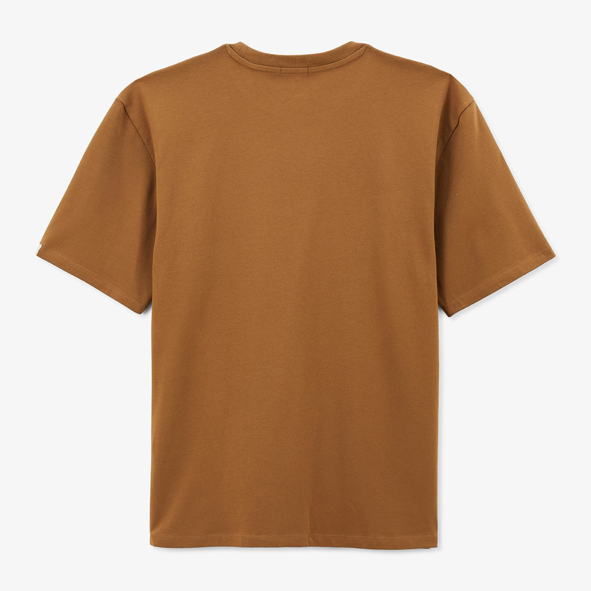 Men's Short-Sleeved Stretch Cotton T-Shirt in Hazelnut Brown Tarike SERGE BLANCO