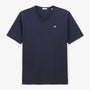 SERGE BLANCO Men's Dark Blue Round Neck Cotton T-Shirt