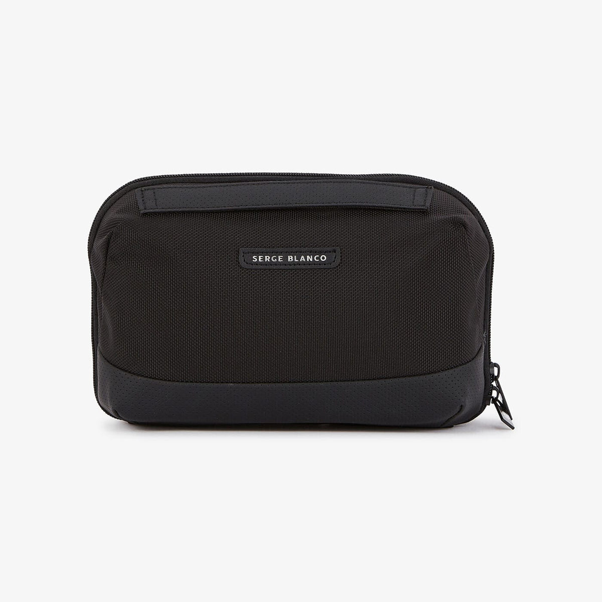 Black Nylon Toiletry Bag with 3 Compartments CONTROL SERGE BLANCO