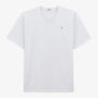 Theo round neck T-shirt in white cotton MEN SERGE BLANCO