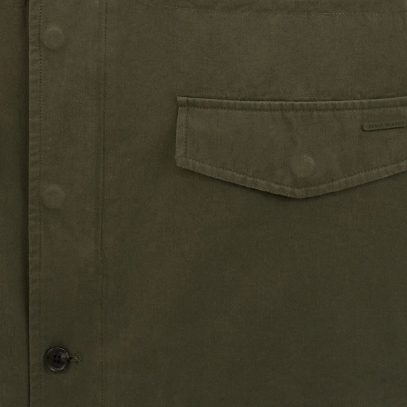 Dagobert Military Green Cotton Safari Jacket with 4 Pockets for Men SERGE BLANCO