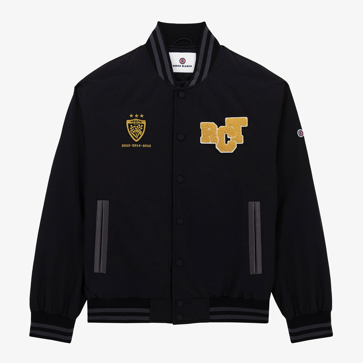 SERGE BLANCO Men's Black Teddy Rugby Club Toulonnais Jacket