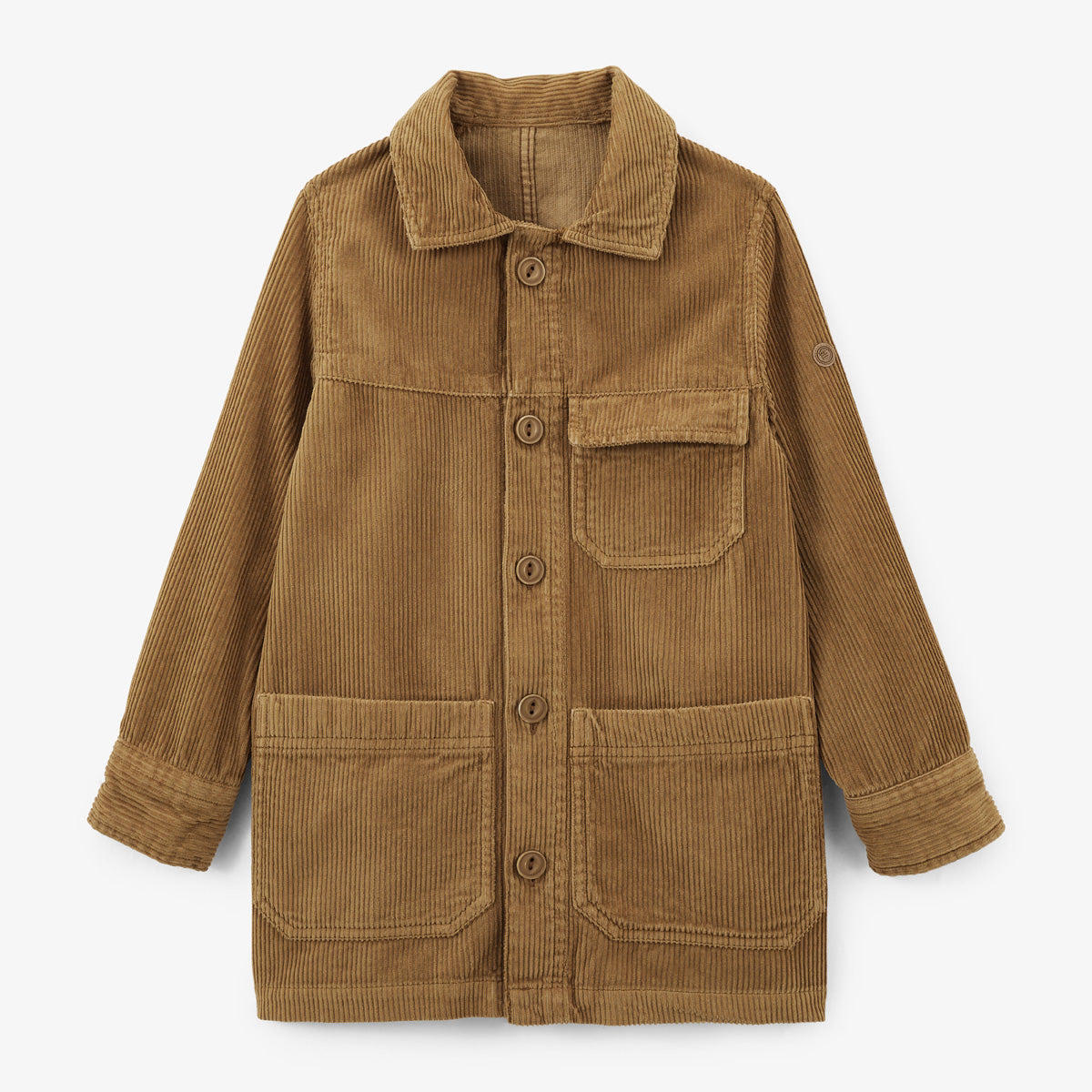 Wilfried SERGE BLANCO boys' hazelnut brown velvet worker jacket