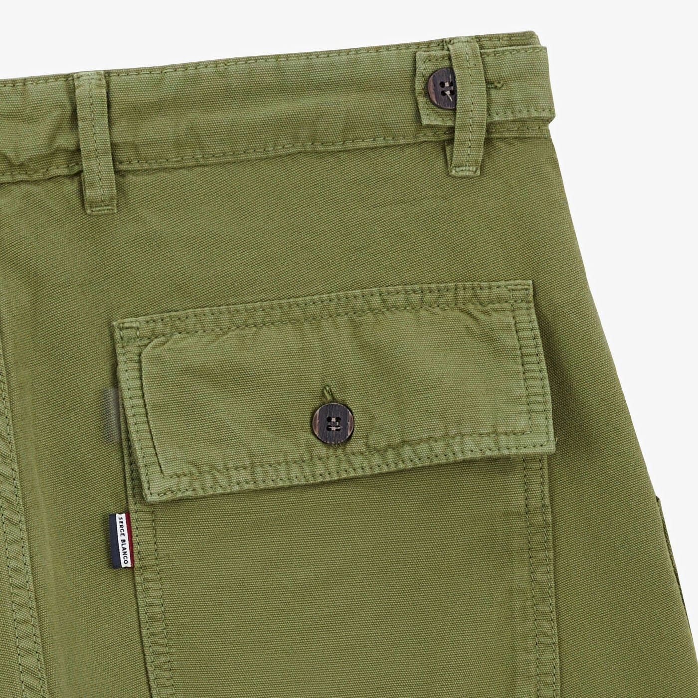 Bermudas de trabajo color oliva