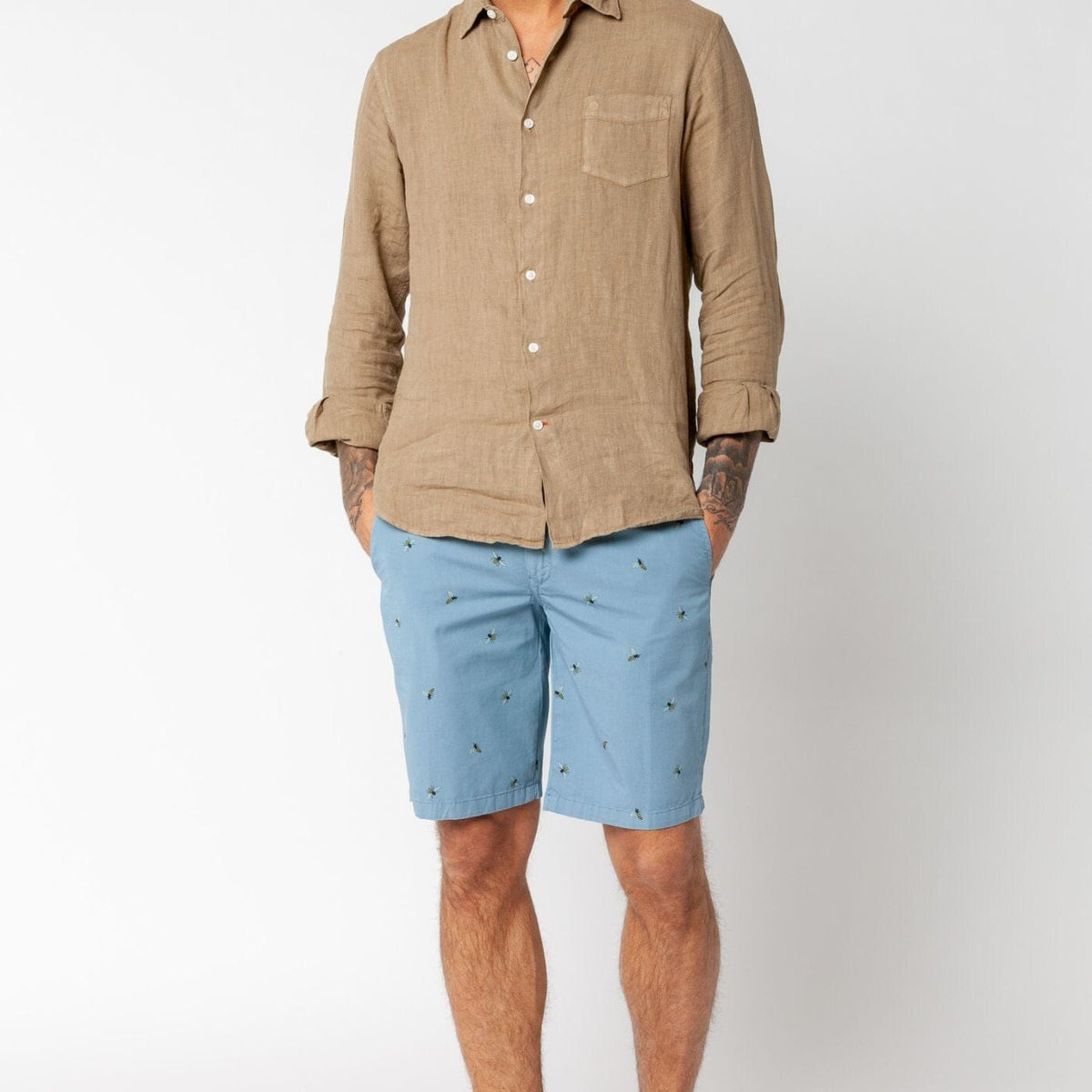 Bermudas 200 azul acero