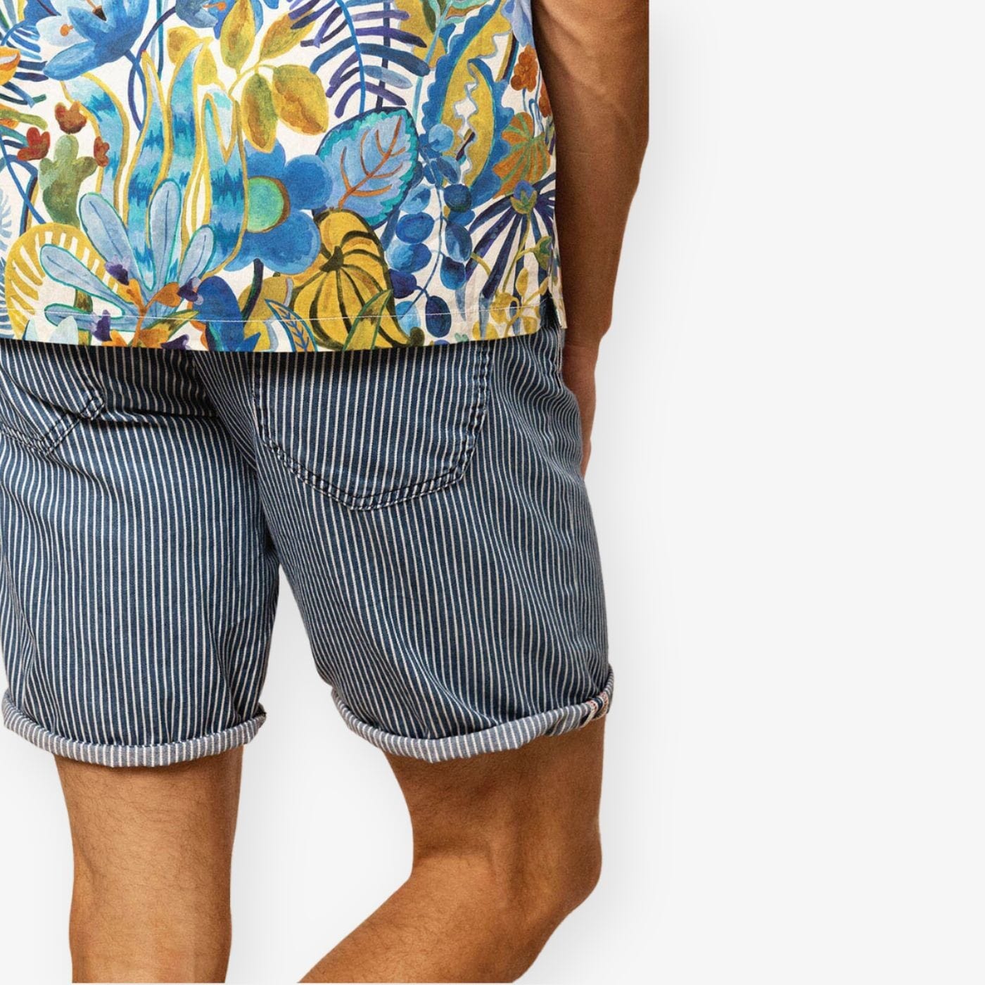 Bermudas  a rayas de algodón orgánico