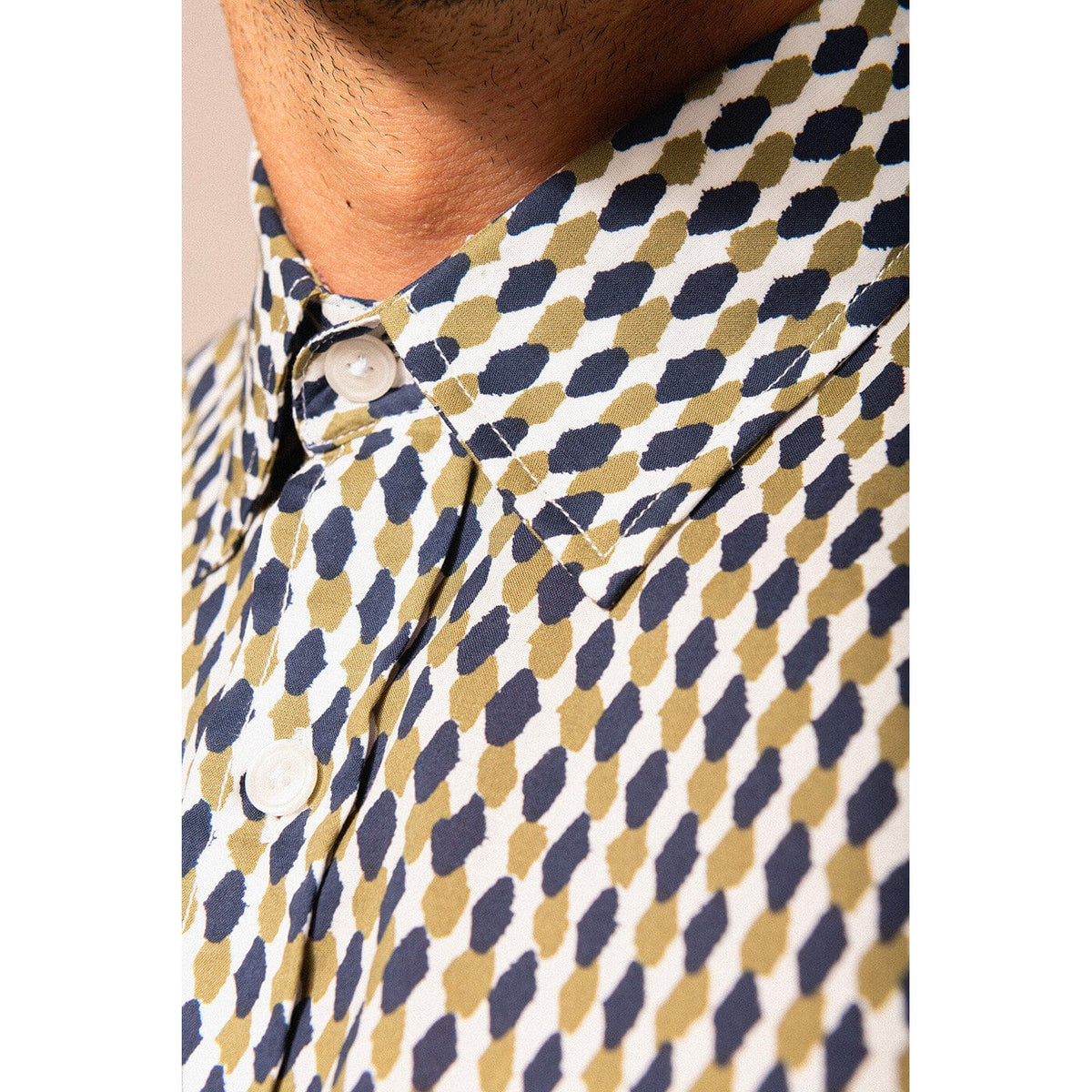 Camisa de manga larga con estampado bicolor