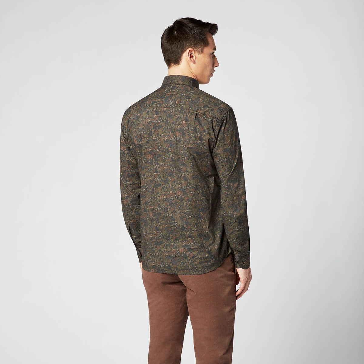 Camisa de manga larga con  estampado floral fantasía