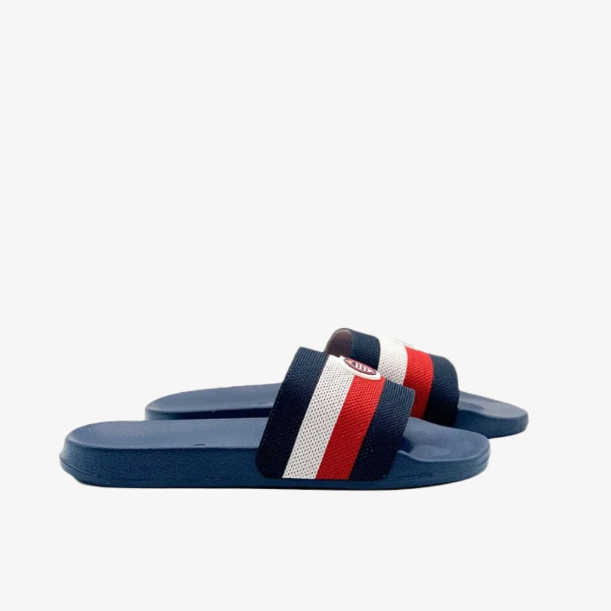 Chanclas con bandas tricolores POOL SLIDES