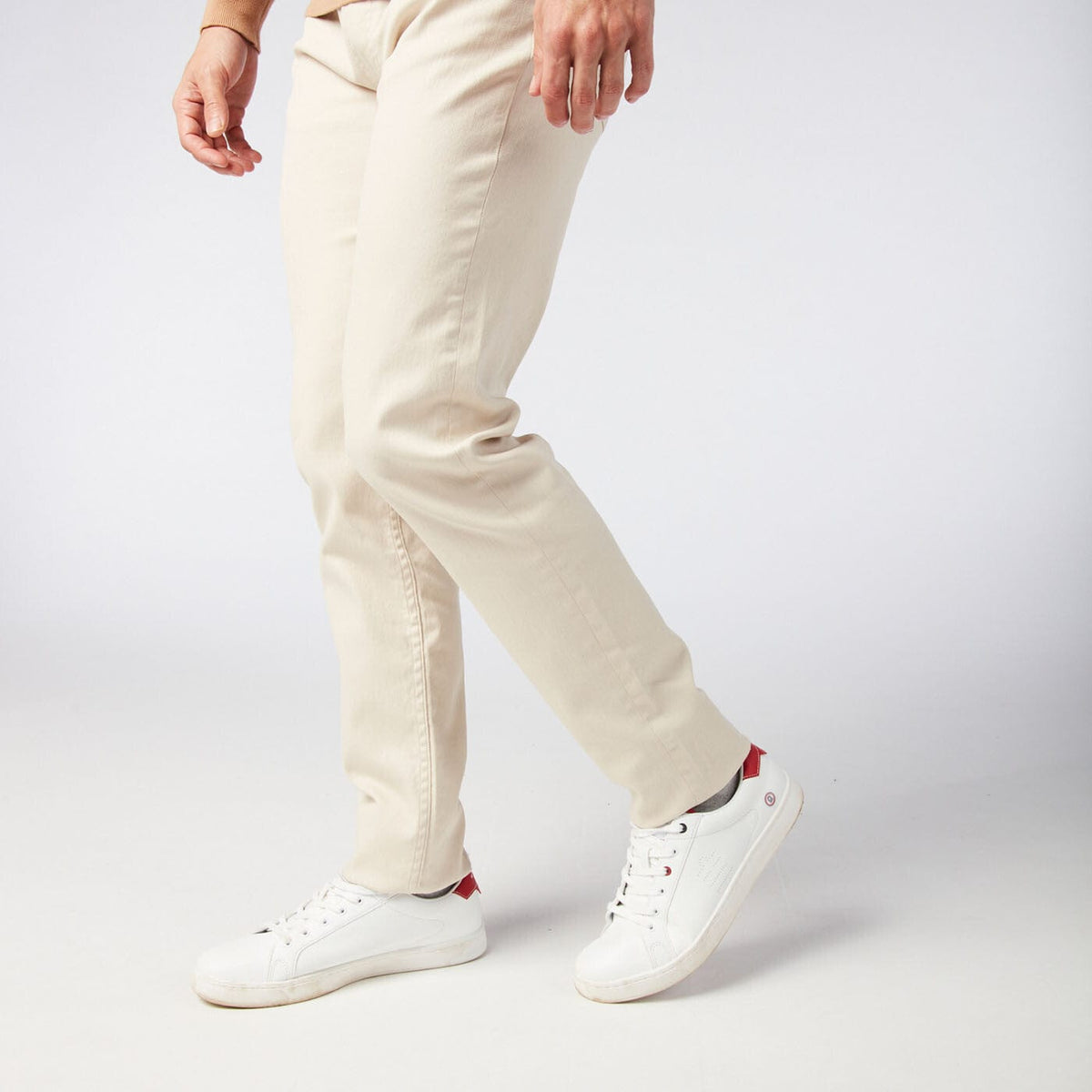 Pantalón de hombre de 5 bolsillos, corte slim, 325, beige