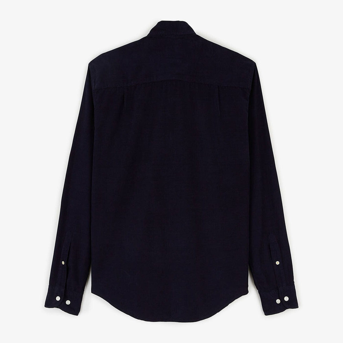 Camisa de manga larga lisa azul oscuro