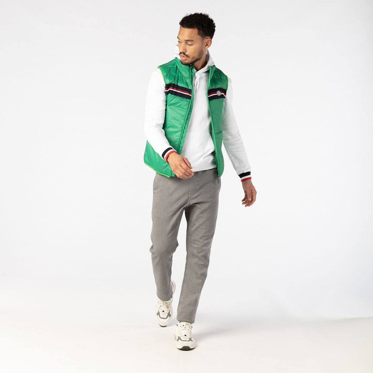 Chaqueta sin mangas verde césped PLAY