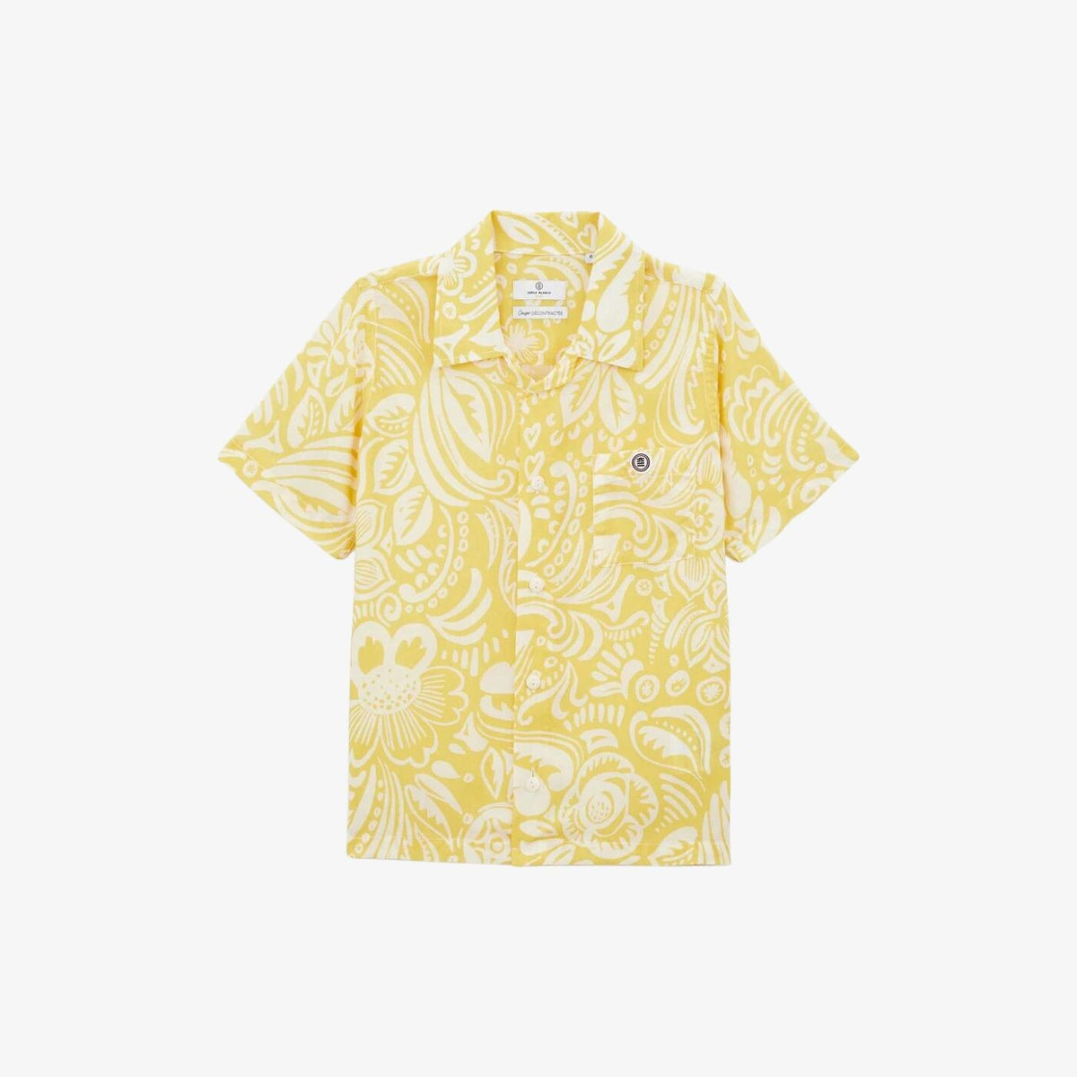 Camisa de manga corta junior estampada en amarillo