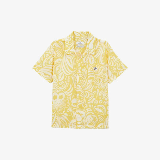 Camisa de manga corta junior estampada en amarillo