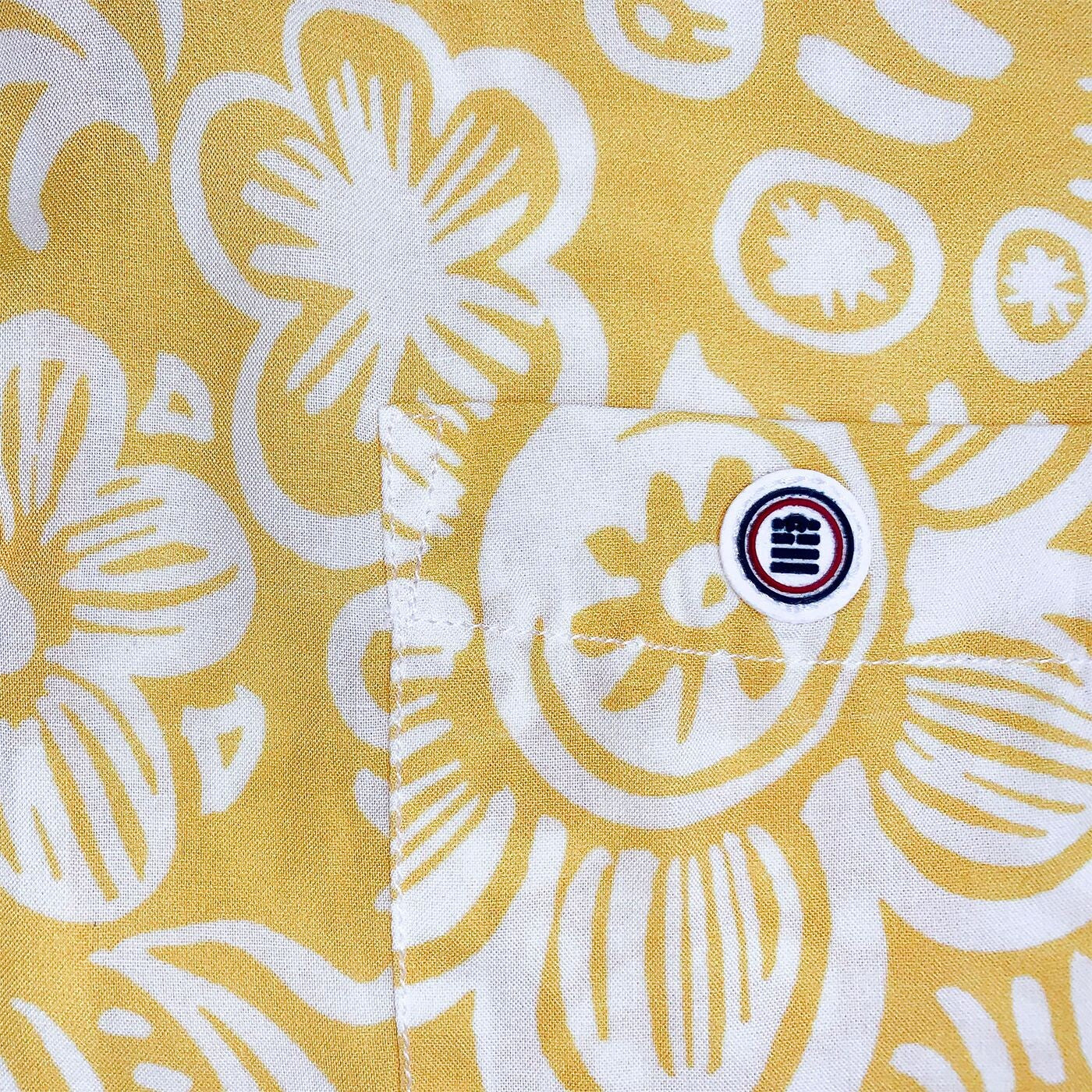 Camisa de manga corta junior estampada en amarillo