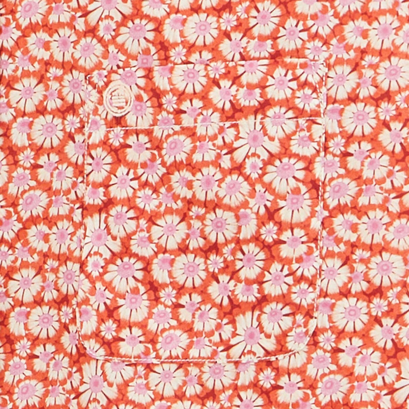 Camisa naranja cobrizo de manga larga con estampado floral