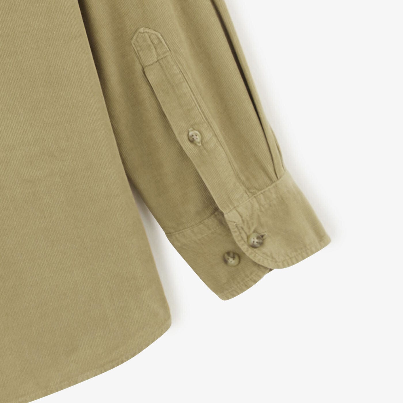 Camisa beige de manga larga de terciopelo