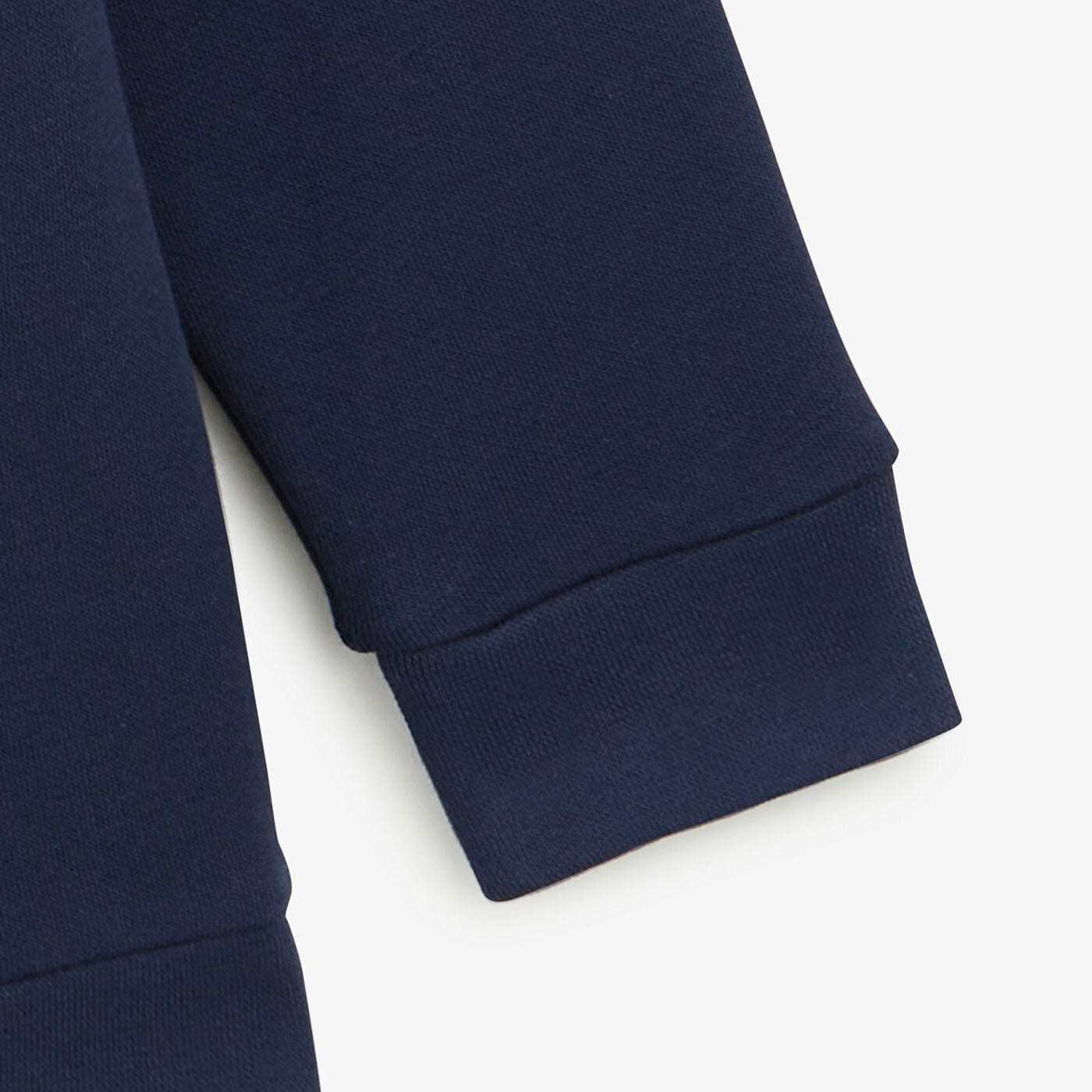 Sudadera con cuello redondo Junior de felpa cepillada azul oscuro