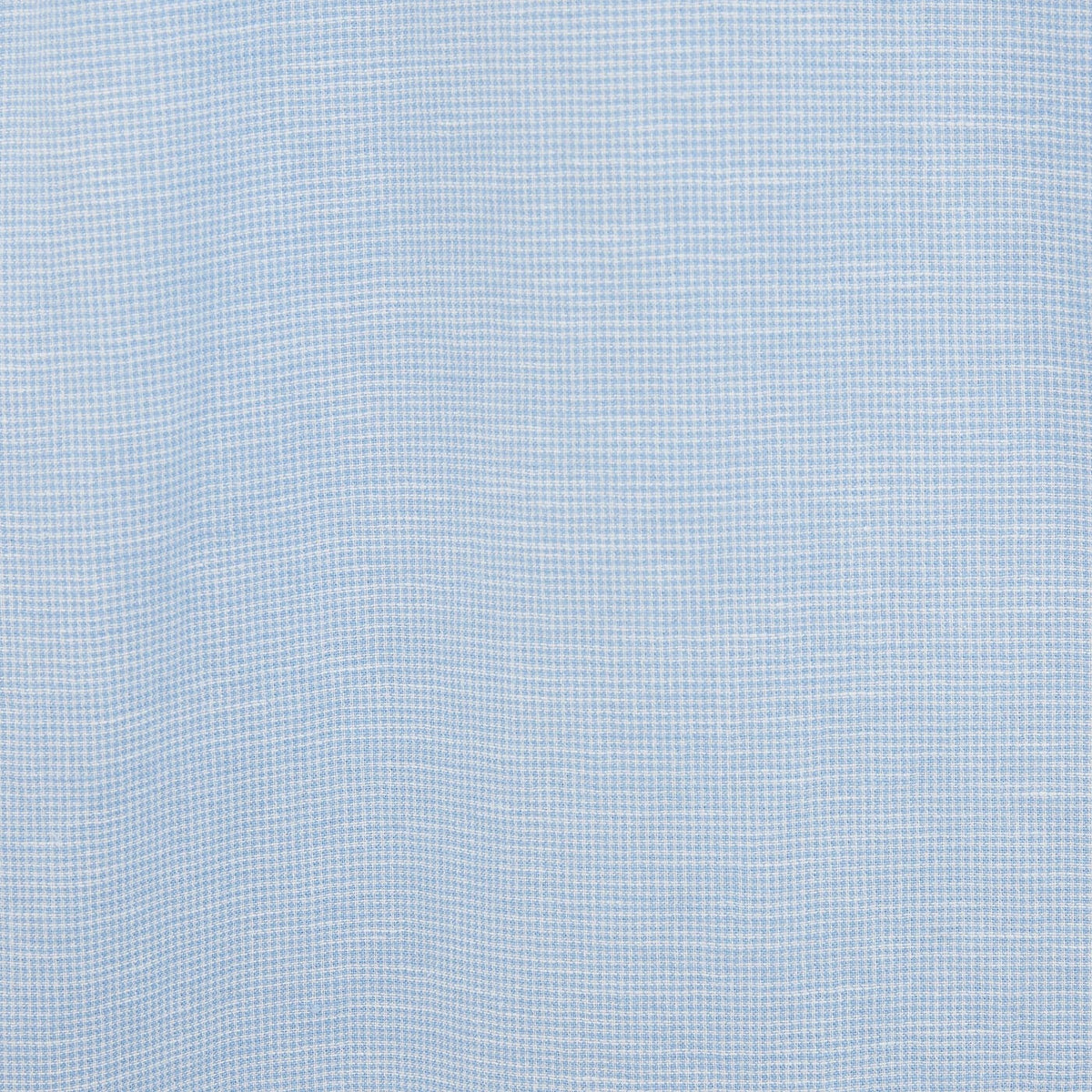 Camisa regular azul cielo de tejido de lino y algodón