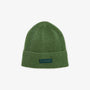 Gorro con vuelta liso verde pino para hombre SERGE BLANCO