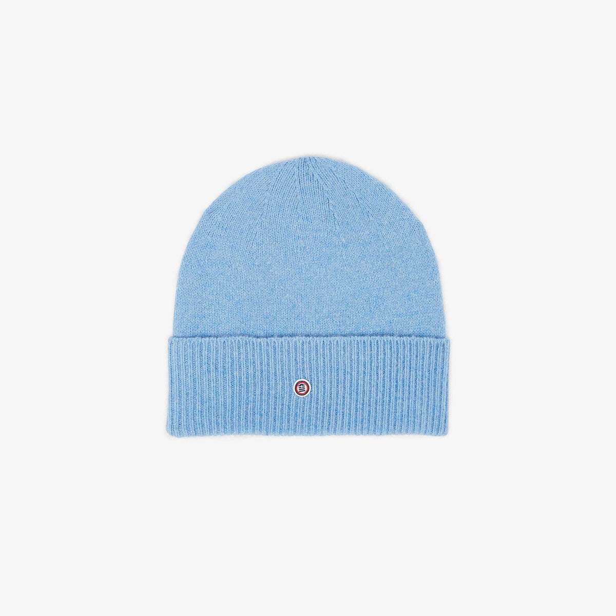 Gorro de lana liso azul cielo jaspeado