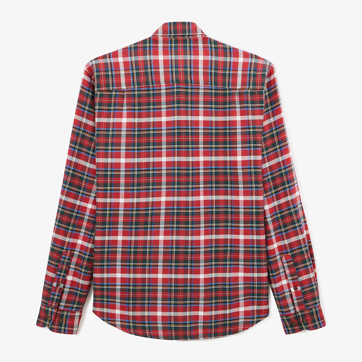 Camisa de manga larga a cuadros color ladrillo